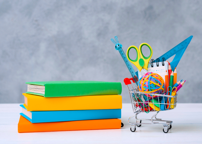 colorful-school-supplies-shopping-basket-gray-with-copy-text-space 3